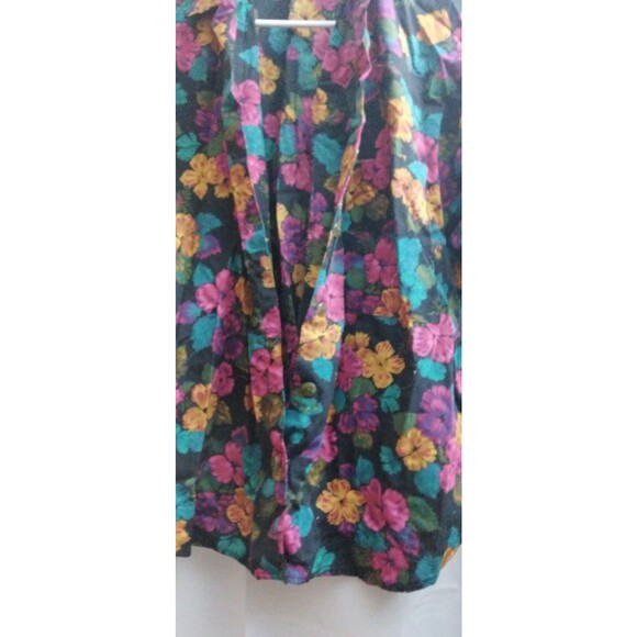 Cristin Stevens Shirt Womens Floral Button Up Collared Top Blouse S/M - Picture 4 of 4